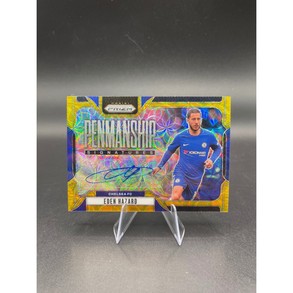 2024 Panini Prizm Eden Hazard Chelsea Penmanship Signatures Auto Gold /10 P-EH